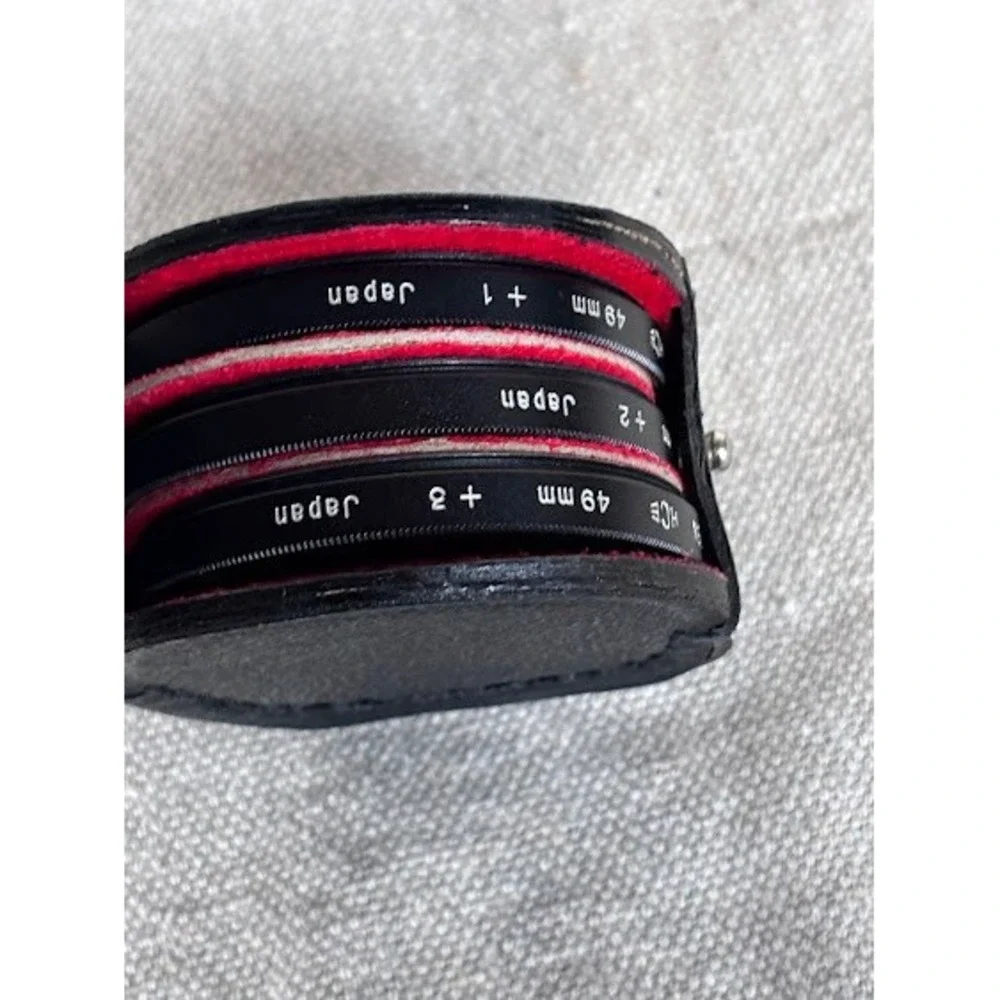 Tiffen 49mm HCE Close Up Lens Filter Set +1 +2 +3 Case Made In Japan *UNTESTED *